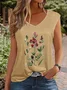 Women's Cap Sleeve Tank Top Camisole Summer Floral V Neck Daily Simple Top