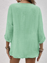 JFN Cotton V Neck Plain Blouse