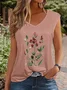 Women's Cap Sleeve Tank Top Camisole Summer Floral V Neck Daily Simple Top