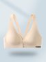 Women's Breathable Sexy Simple Front Button V-Neck Seamless Bra & Bralette