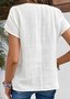 Loose Cotton Lapel Collar Casual Blouse