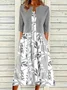 Women's Floral Pattern Daily Going Out Two Piece Set Half Sleeve Elegant Summer Coat With Tank Dress Matching Set