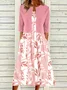 Women's Floral Pattern Daily Going Out Two Piece Set Half Sleeve Elegant Summer Coat With Tank Dress Matching Set