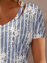 Casual Loose V Neck Lace Shirt