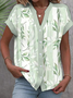 JFN Casual Floral V Neck Blouse