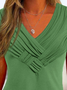 Cross V Neck Casual Shirt