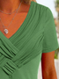 Cross V Neck Casual Shirt
