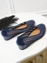Transparent Waterproof PVC Jelly Glue Hollow Breathable Flat Shoes
