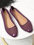 Transparent Waterproof PVC Jelly Glue Hollow Breathable Flat Shoes