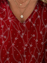 Jersey V Neck Loose Casual Shirt