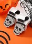 Halloween Glitter Skull Hat Stud Earrings