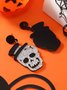 Halloween Glitter Skull Hat Stud Earrings