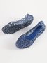 Casual Hollow Out Waterproof Flat Shallow Shoes