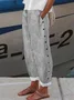 Women's H-Line Straight Pants Daily Going Out Pants Casual Buttoned Cotton Striped All Season Pants