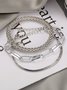 Creative retro 3-piece metal bracelet set