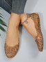 Casual Hollow Out Waterproof Flat Shallow Shoes