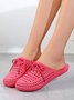 Women Lace Up Hollow Out Waterproof Beach Mules