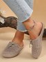 Women Lace Up Hollow Out Waterproof Beach Mules