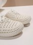 Women Lace Up Hollow Out Waterproof Beach Mules