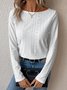 Plain Loose Casual Long Sleeve Shirt