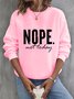 Text Letters Loose Sweatshirt