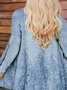 Plus Size Others Random Print Casual Loose Kimono
