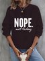 Text Letters Loose Sweatshirt