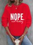 Text Letters Loose Sweatshirt