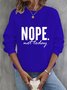 Text Letters Loose Sweatshirt
