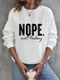 Text Letters Loose Sweatshirt