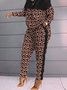 Casual Plaid Crew Neck Two-Piece Set