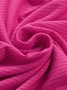Plus Size & Curve Summer Casual V Neck Plain T-Shirt