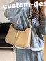 Commuting Simple Lock Buckle Underarm Bag