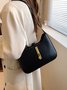 Commuting Simple Lock Buckle Underarm Bag