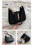 Commuting Simple Lock Buckle Underarm Bag