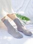 1pair Lace & Mesh Mid-calf Socks For Women