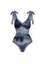 acation Abstract Printing V Neck V One Piece With Cover Up