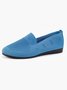 Women's Breathable Mesh Fabric Flat Shoes Breathable Women Running Shoes Slip On Flat Shoes Lightweight Knitting Comfortable Flats