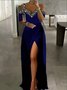 Elegant Boat Neck Regular Fit Wedding Dress & Party Dress With No