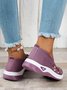 Floral Embroidery Breathable Slip On Mary Jane Flyknit Sneakers