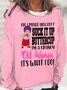 Women's Crew Neck Text Letters Casual Spring/Fall Long Sleeve Sweatshirt