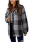 Teddy Velvet Loose Casual Plaid Teddy Jacket