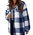 Teddy Velvet Loose Casual Plaid Teddy Jacket