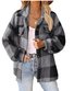 Teddy Velvet Loose Casual Plaid Teddy Jacket