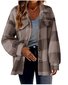 Teddy Velvet Loose Casual Plaid Teddy Jacket