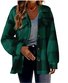 Teddy Velvet Loose Casual Plaid Teddy Jacket