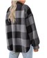 Teddy Velvet Loose Casual Plaid Teddy Jacket