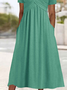 Plain Sweetheart Neckline Regular Fit Casual Dress