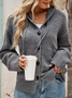 Plain Wool/Knitting Casual Cardigan