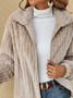 Fluff/Granular Fleece Fabric Casual Teddy Jacket Plus Size